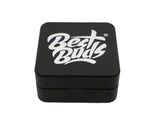 Bild in Galerie laden, Best Buds Flacher quadratischer Aluminium Grinder Grass, 2-teilig, 50 mm