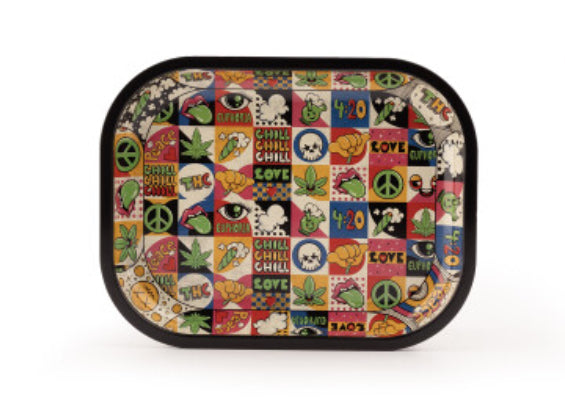 Metal Rolling Tray Small Groovy, Mystical, Whimsical
