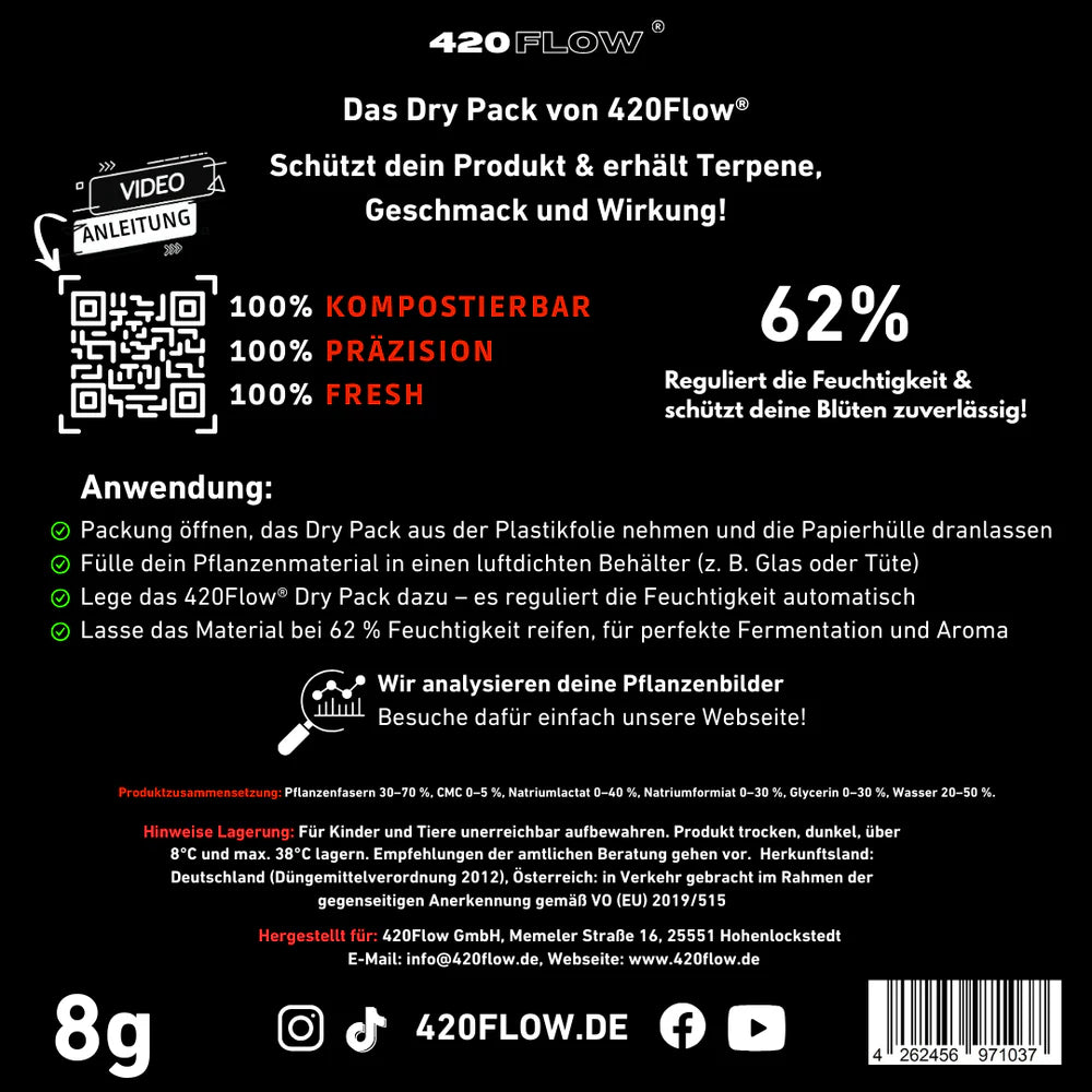 Das Dry Pack 62 % – Feuchtigkeitsregulierer,
