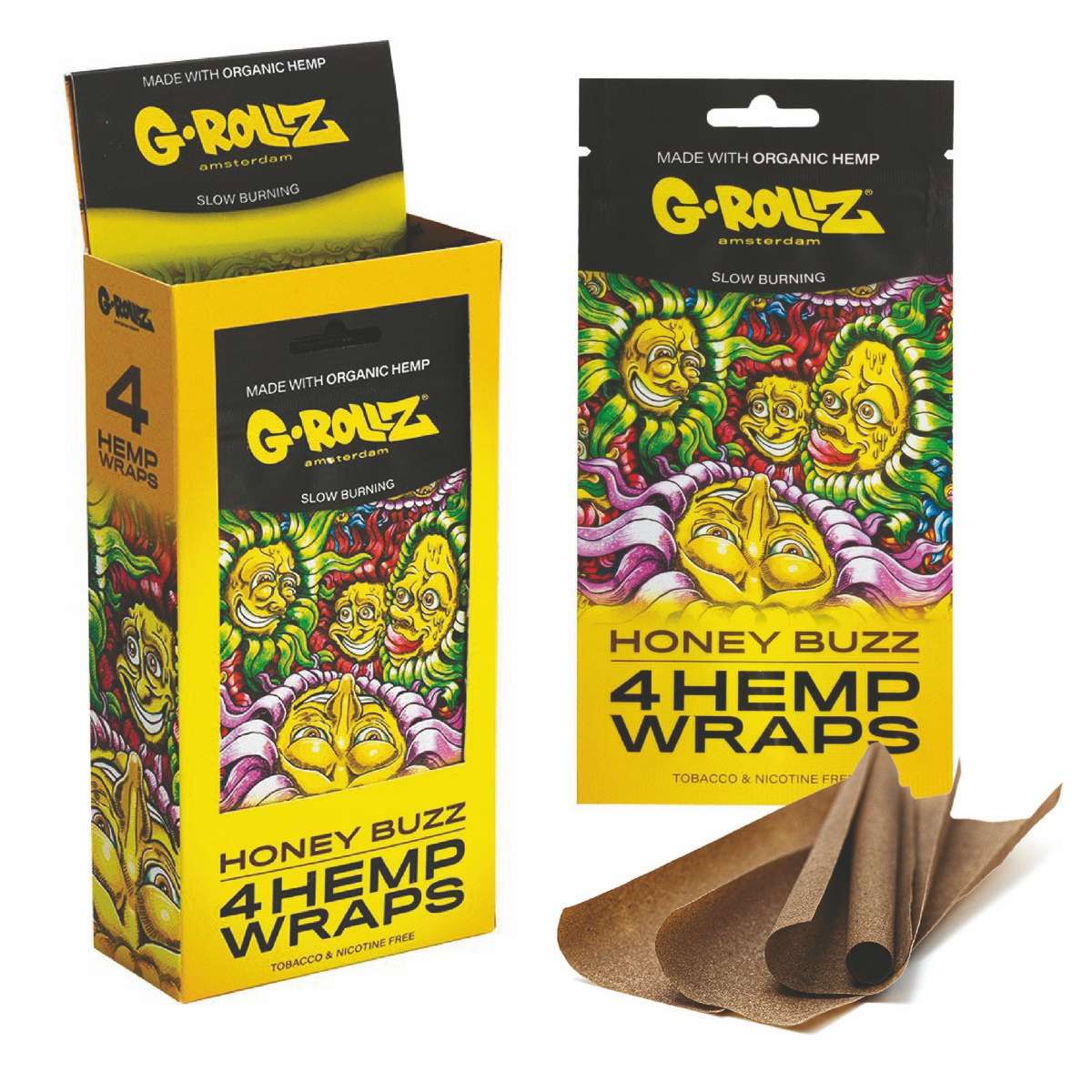 G-Rollz | 4x 'Honey Buzz' Hemp Wraps