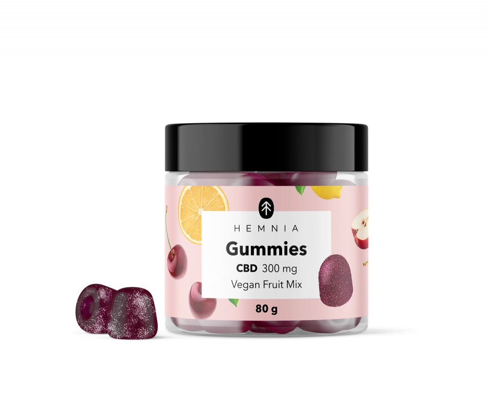 Gummibärchen, Fruchtmix, 300 mg CBD, 30 Stück x 10 mg, 80 g