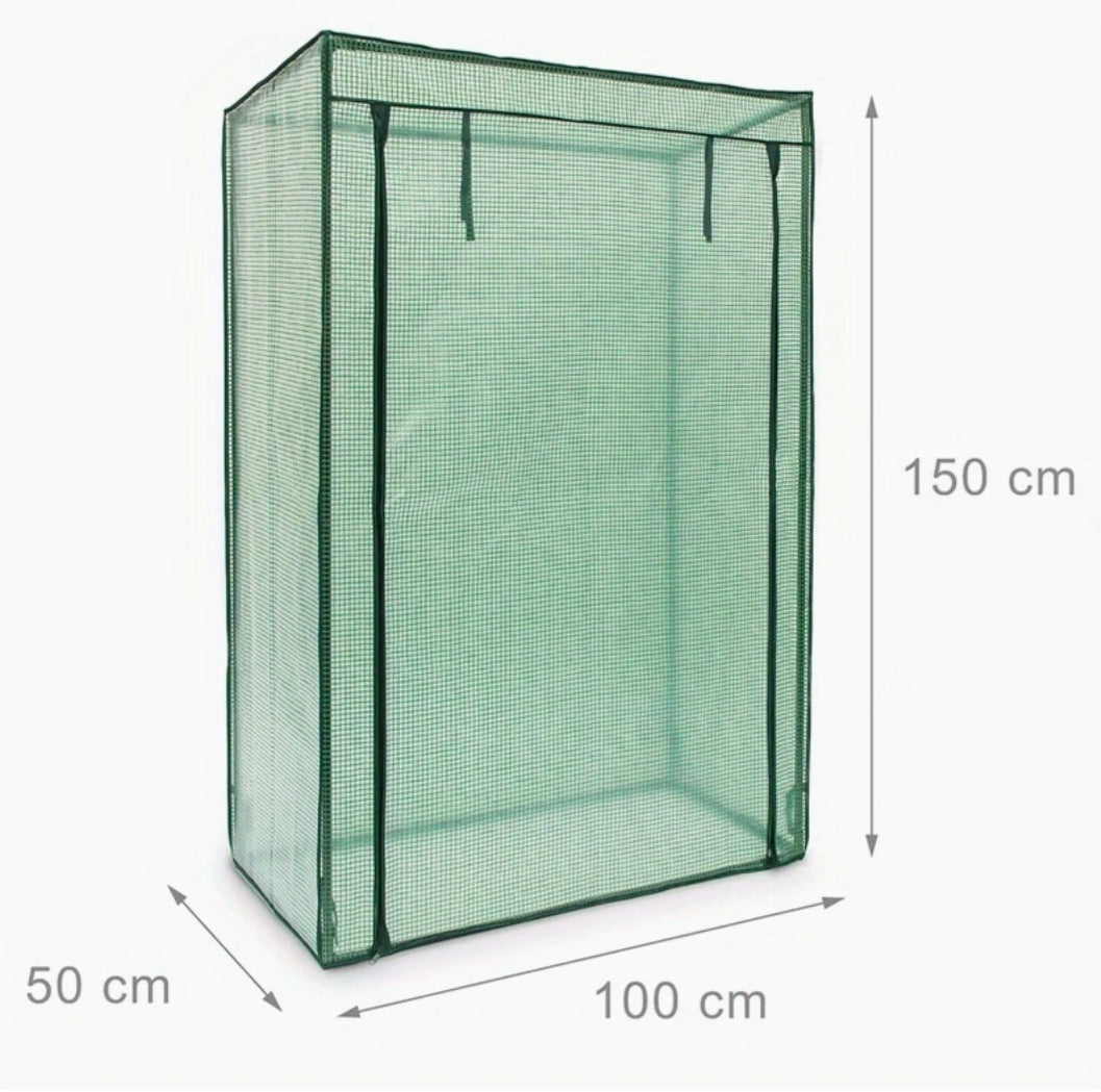 Gewächshaus „ Zelt „ 150x100x50cm (HxBxT), Schrägdach-PE-Mesh-Folie Gewächshaus mit UV-Schutz