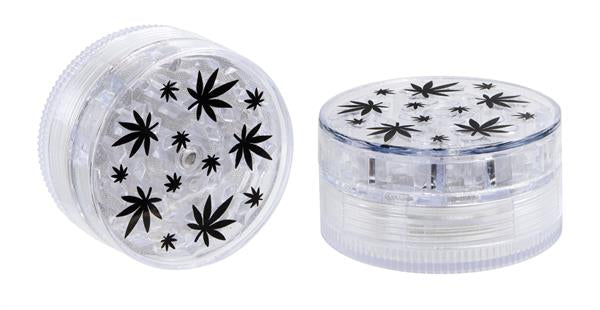 Grinder/Polinator Kunststoff, 4part, "Leaf"