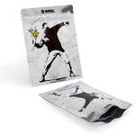 Bild in Galerie laden, G-Rollz | 'Banksy's Graffiti 'Flower Thrower'200x300mm Smellproof Bag