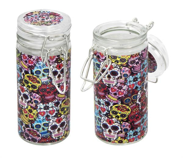 Glas Aufbewahrungsbehälter - Glass Jar "La Catrina"