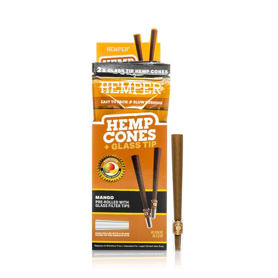 HEMPER King Size Cones + Glass Tip | 2PK