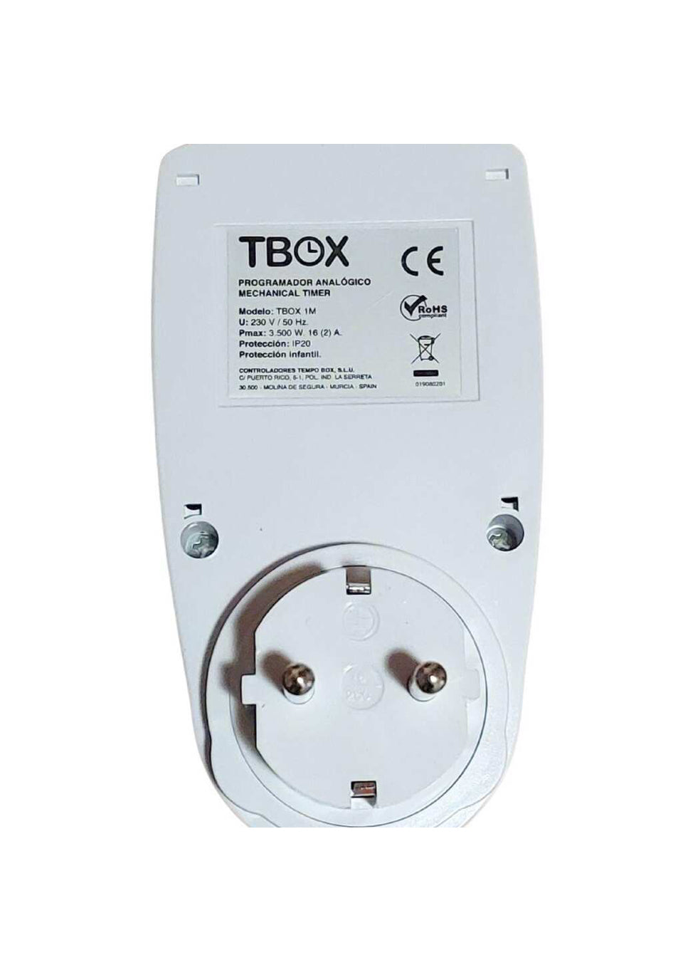 Tempobox TBOX 1M | mechanische Zeitschaltuhr | maximal 3500 Watt