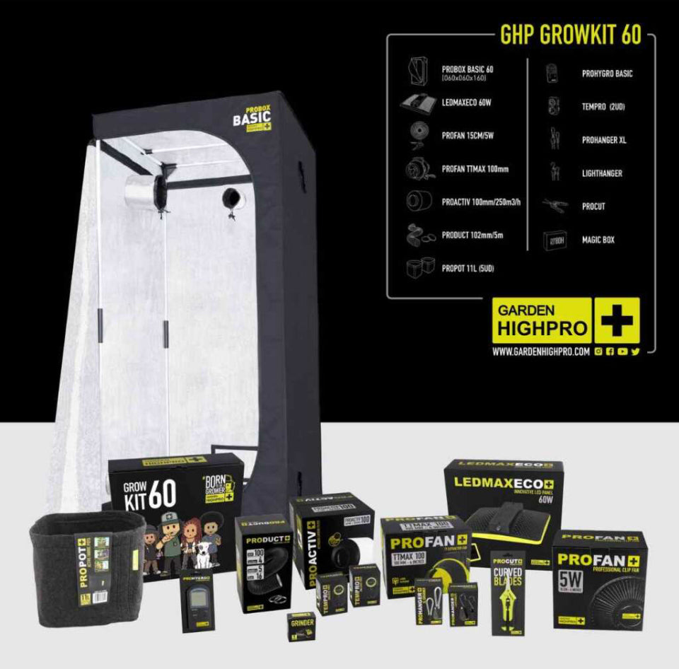 Grow Zelt Set 60x60x160cm | LED mit 60 Watt | Garden Highpro