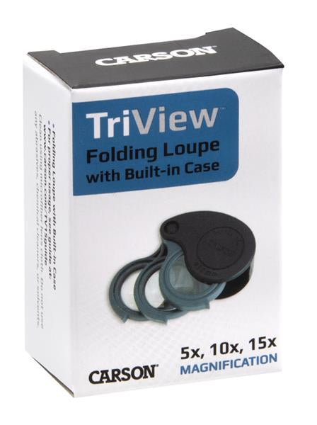 Lupe TriView™ 5x/10x/15x Klapplupe mit integrierter Schutzhülle