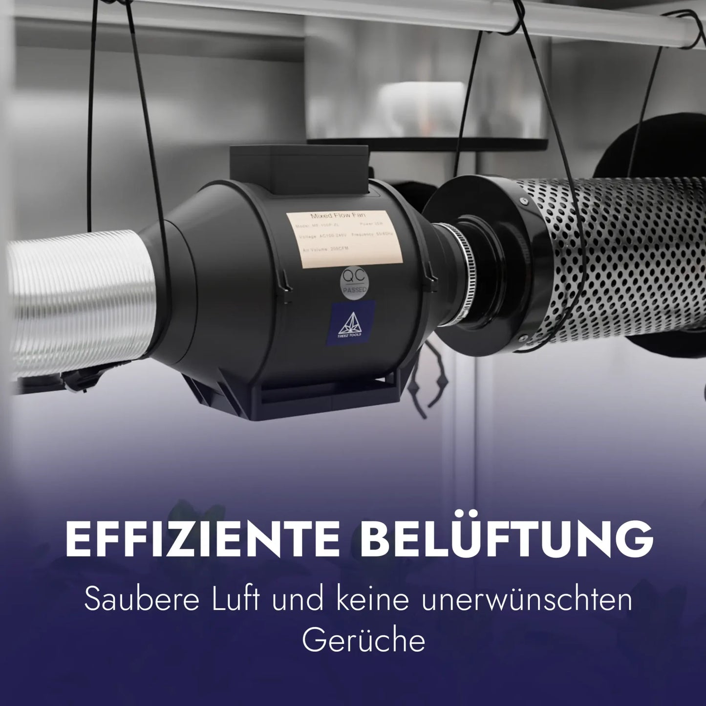 Grow Abluft Set 100mm – Ultimatives Leistungsstarkes und Effizientes Belüftungssystem für dein Grow