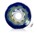 Bild in Galerie laden, Glas-Kopf Cone, "Batik" mit Rollstopp, SG 18,8, blau