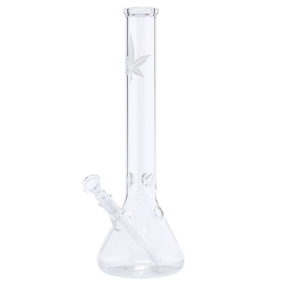 Leaf | Leaf Beaker Glass Bong- H:35cm- Ø:40mm - Socket:14.5mm - WT:4mm (circa)