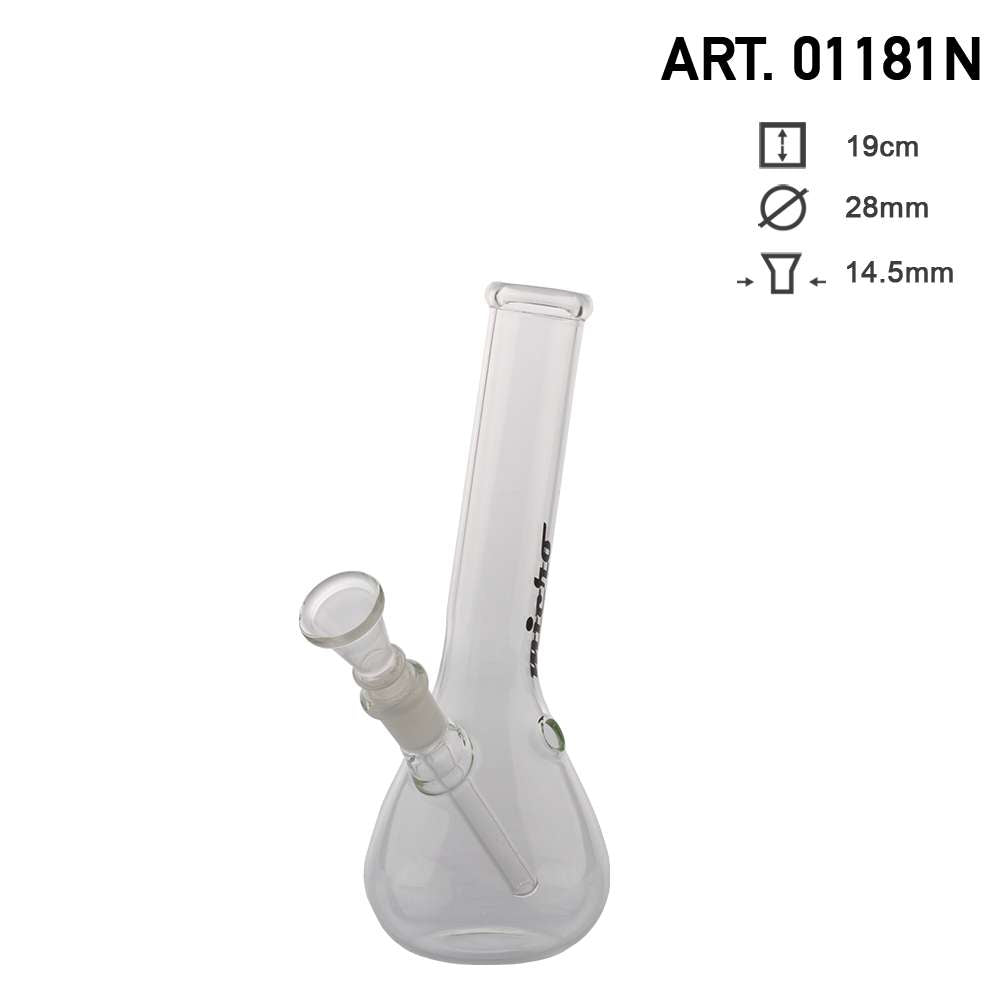 Mikro | Bouncer Kater Glas Bong-H:19cm-Ø:28mm-Sockel:14.5mm