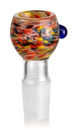 Bild in Galerie laden, Glas-Kopf rund, großer Durchlass, 7cm, SG 18,8mm, bunt