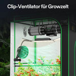 Bild in Galerie laden, AeroWave E6 Gen2 Clip Fan ( Ventilator ), EC-Motor, mit automatischer Oszillation, Luftzirkulator für die Growbox, Schwarz