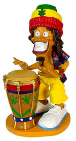 Bild in Galerie laden, Polyresin Figur, "Rastaman mit Trommel", 15cm