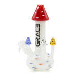 Bild in Galerie laden, Grace Glass | Magic Mushrooms Bong (Red Top) - H:24.5cm - Ø:6.5/3.5mm - SG:18.8mm