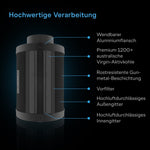 Bild in Galerie laden, Luftfilter-Set AI+ PRO 100 mm, Inline-Rohrventilator mit Controller AI+ und Aktivkohlefilter