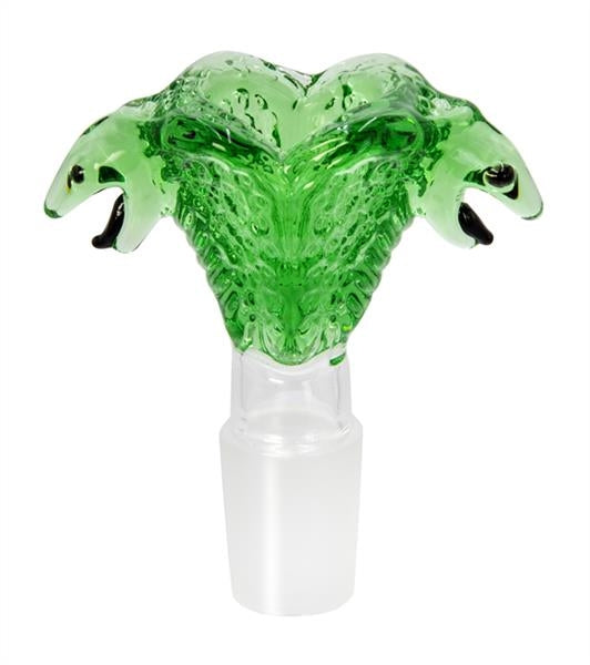 JAXX Glas-Kopf "Cobra Kai‘‘, 7cm, Schliff: 18,8mm, diverse Farben