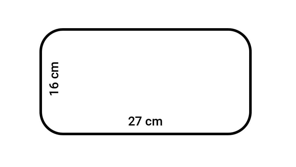 Metall-Rolltablett lang, 16 x 27 cm