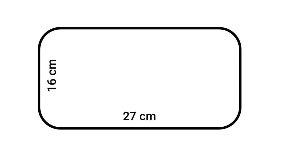 Metall-Rolltablett lang, 16 x 27 cm