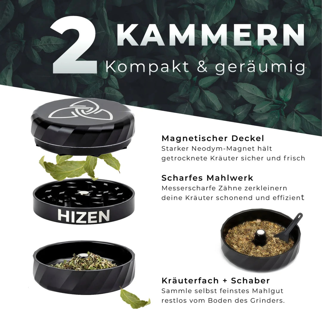 Alumium Hizen Grinder 3-teilig 63mm