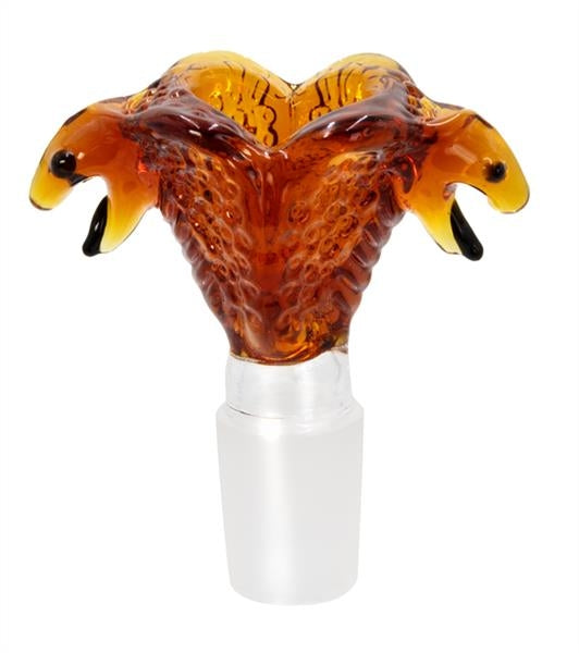 JAXX Glas-Kopf "Cobra Kai‘‘, 7cm, Schliff: 18,8mm, diverse Farben