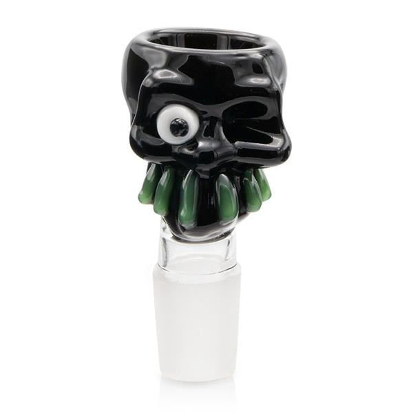 Glas-Kopf "Zombie", 7cm, Socket: 19mm, schwarz