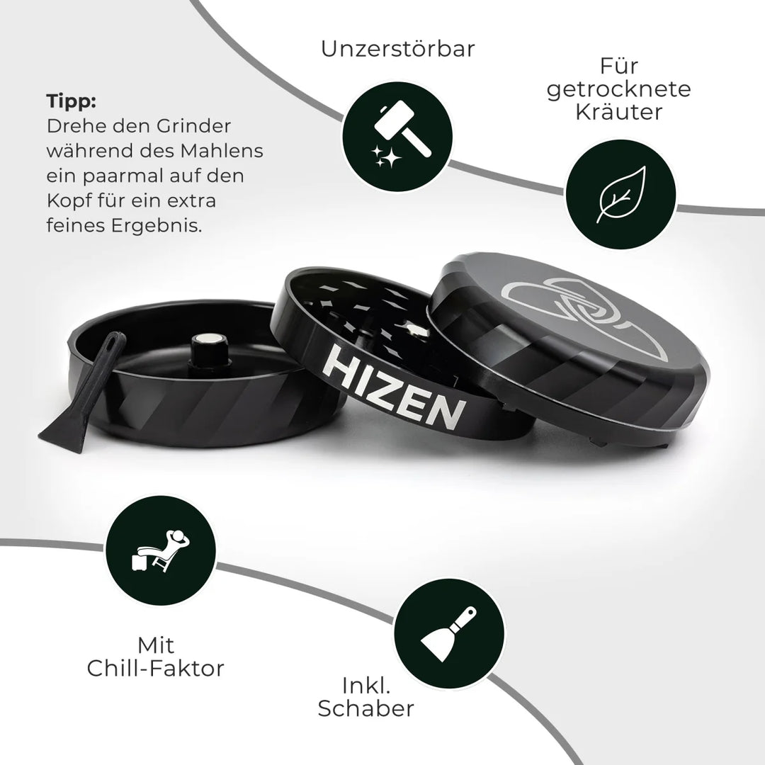 Alumium Hizen Grinder 3-teilig 63mm
