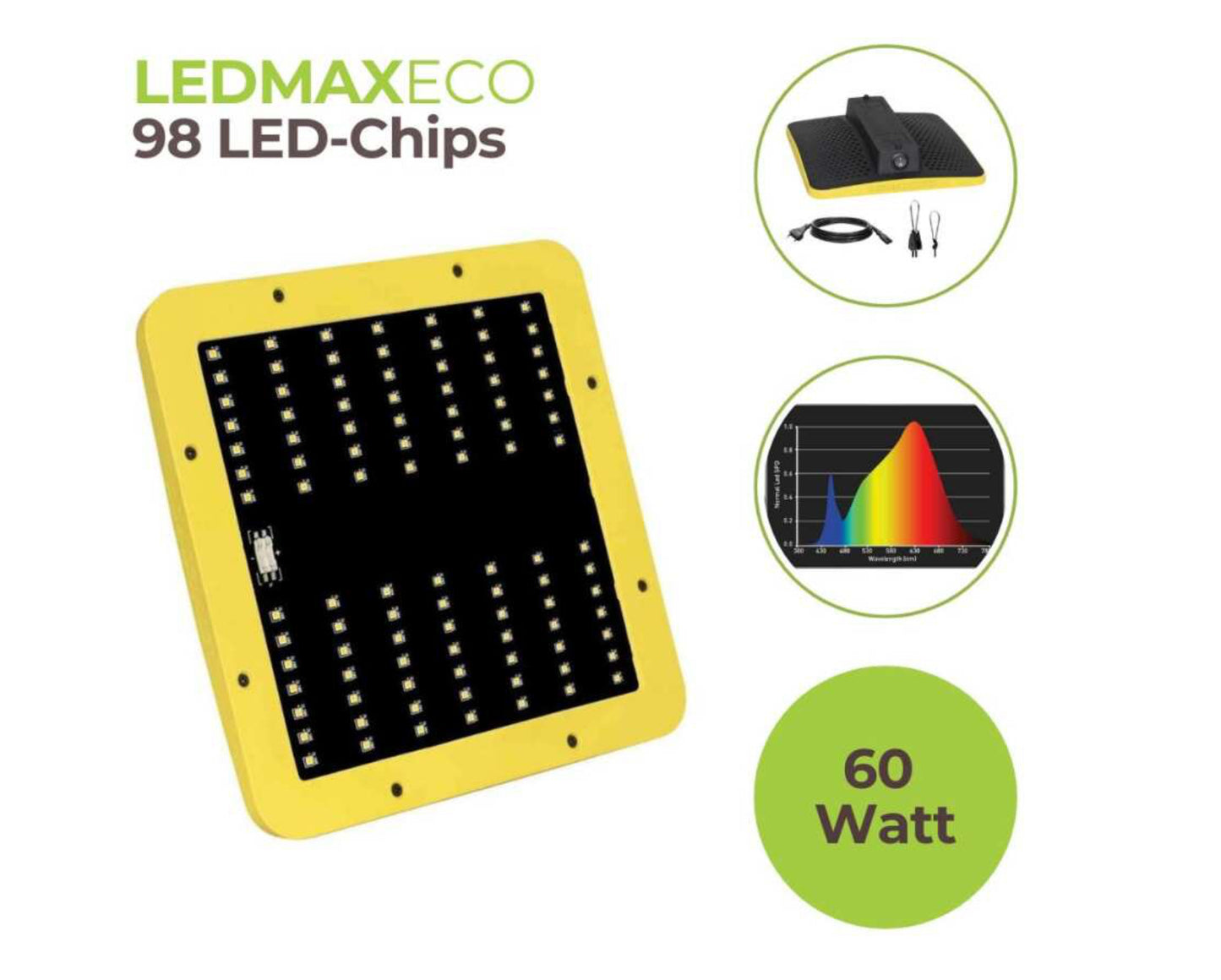 Grow Lampe / LEDMAXECO 60W | LED Pflanzenlampe