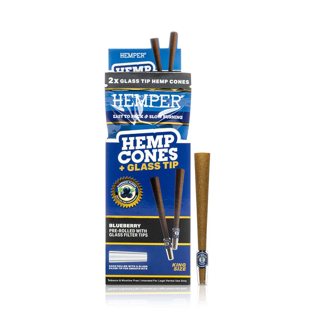 HEMPER King Size Cones + Glass Tip | 2PK