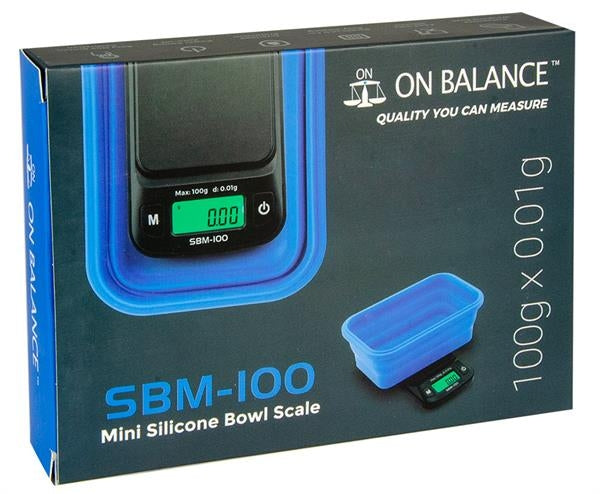 On Balance SBM-100 Silicone 100g Digitalwaage, mit Silikonschale (0,01g)