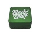 Bild in Galerie laden, Best Buds Flacher quadratischer Aluminium Grinder Grass, 2-teilig, 50 mm