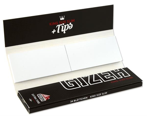 Gizeh EXTRA FINE (Black+Pink) King Size Slim Papers + Tips