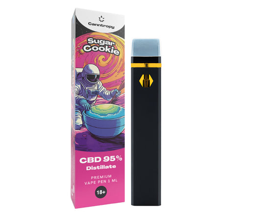 CBD Einweg-Vape-Pen Sugar Cookie, CBD 95 %, 1 ml