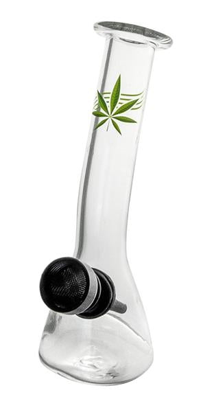 Glas-Bong Mini, 12cm, "Hanf"