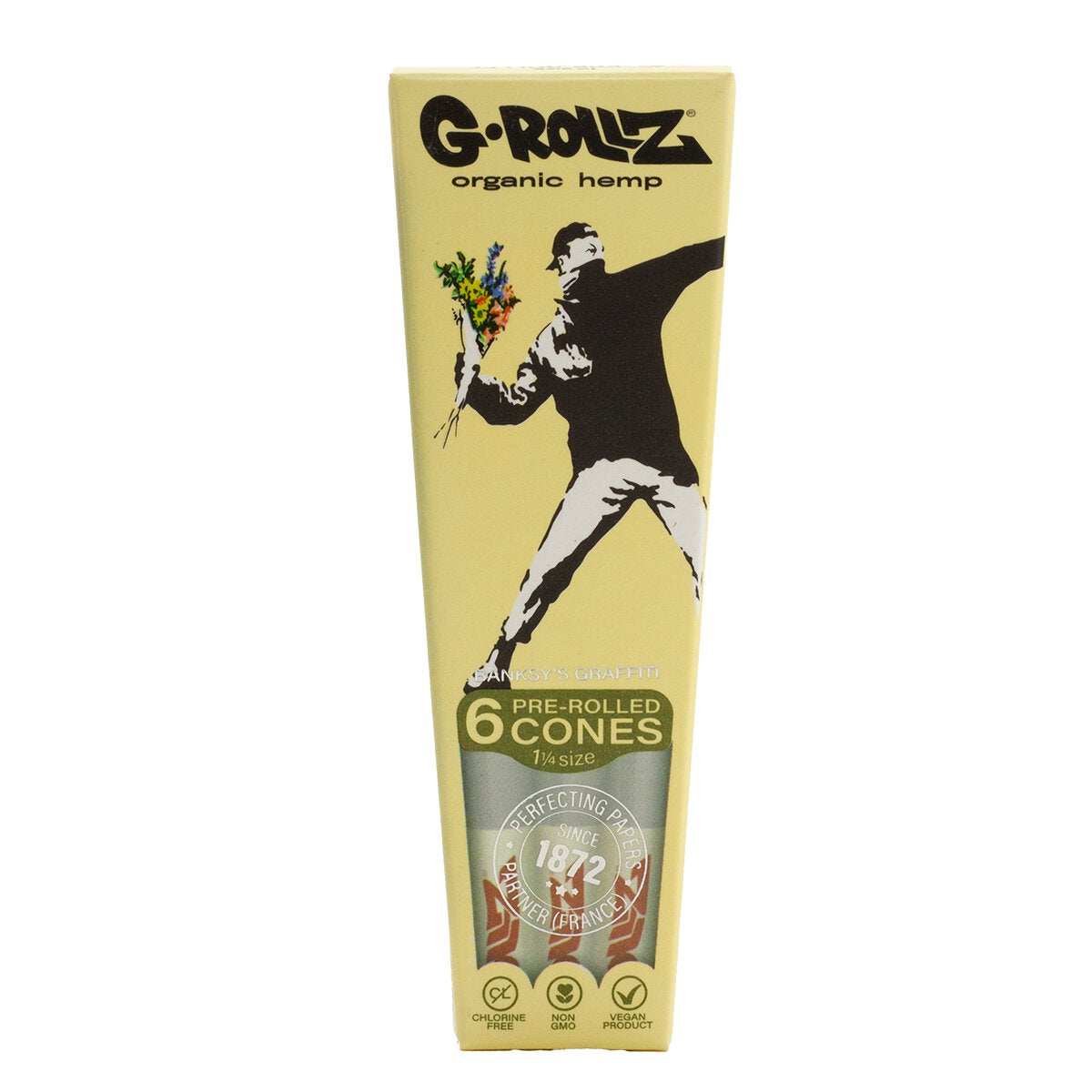 G-Rollz | Banksy's Graffiti 'Flower Thrower' - Pink 1 1/4 Size