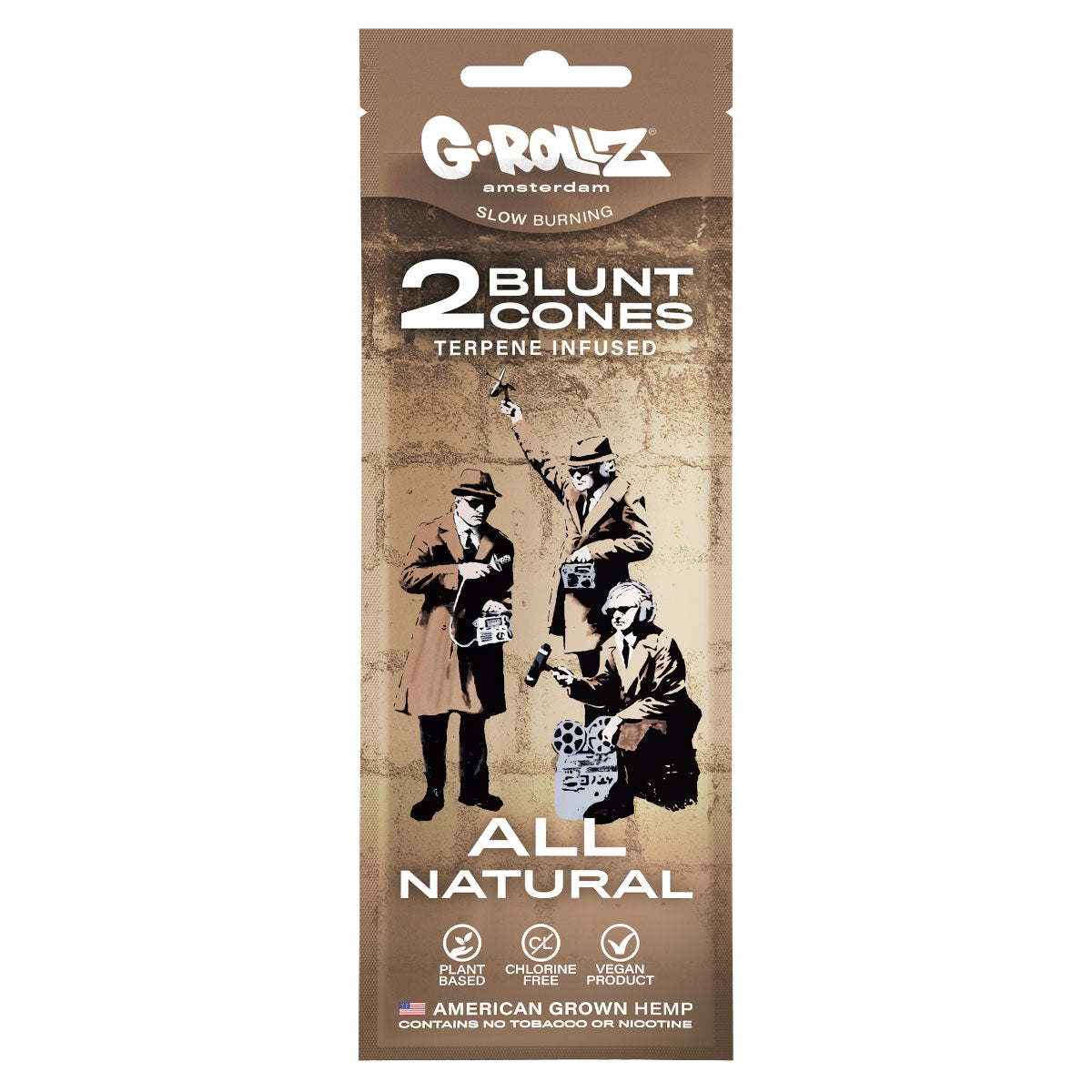 G-Rollz | Banksy's Graffiti - 2x 'All Natural' Pre-Rolled Wraps