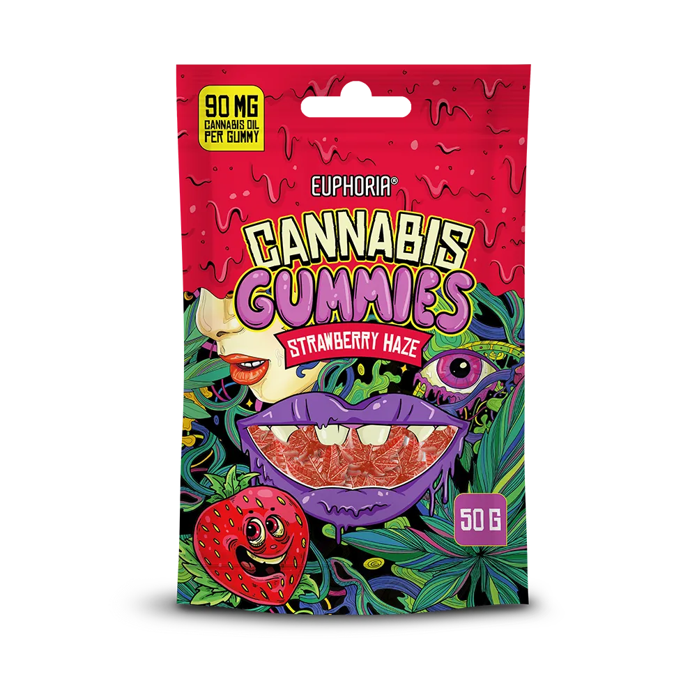 Euphoria Cannabis Gummies Strawberry Haze, Apple OG