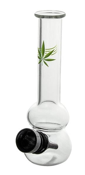 Glas-Bong Mini, 12cm, "Hanf"