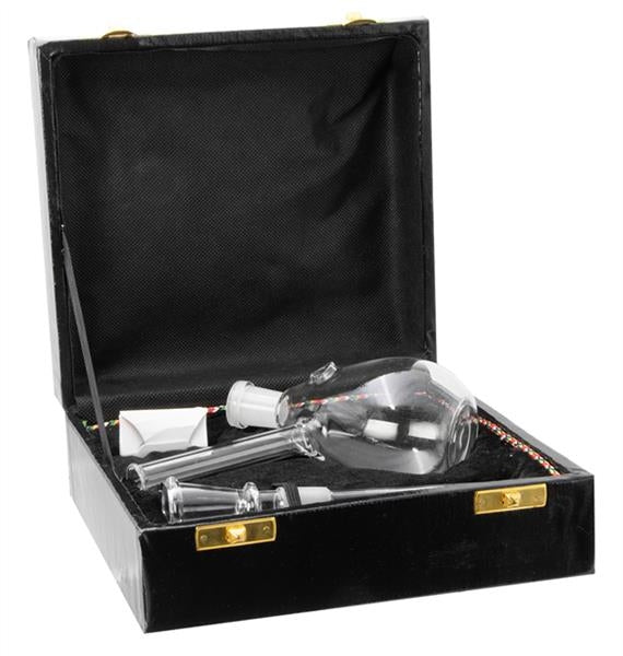 Glas-Bong "Top Bowl Teardrop Mini" im Koffer, ca. 14cm