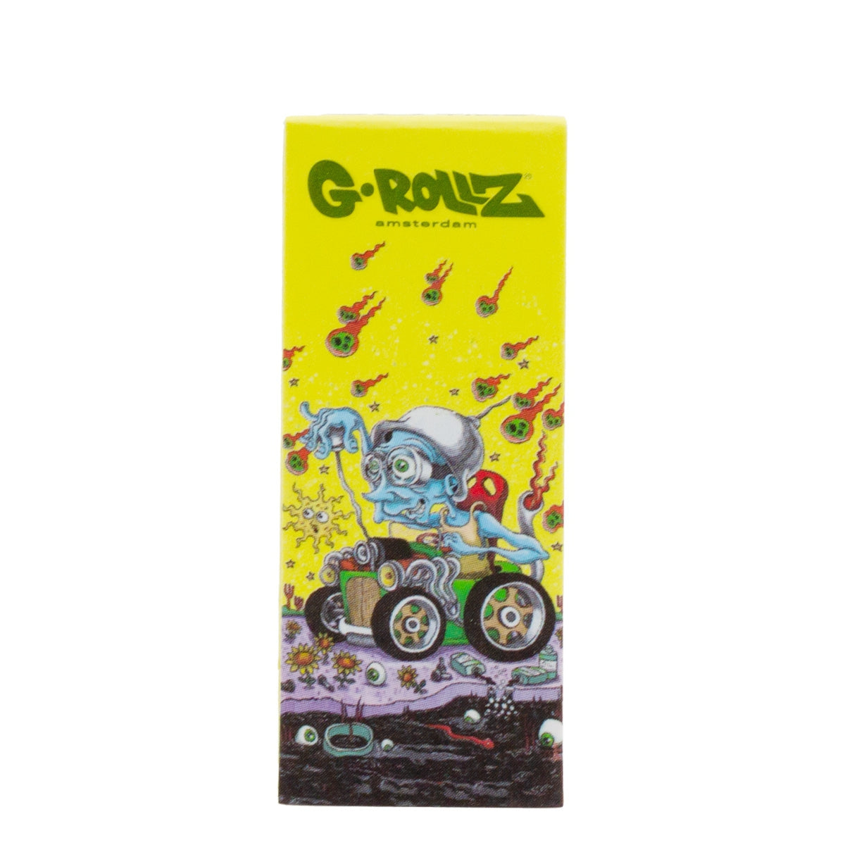 G-Rollz | Dunkees ''Hotrod Guy'' Yellow Filter Tips 2,5 X 6cm 50 Tips Book