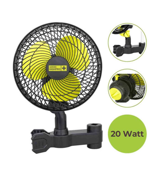 Schwenkventilator 20 Watt | Ø20cm mit Stangenclip | PROFAN