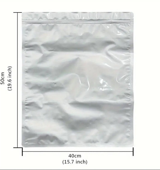 Storage Bag, Mylar Zip Bag, 15 Liter