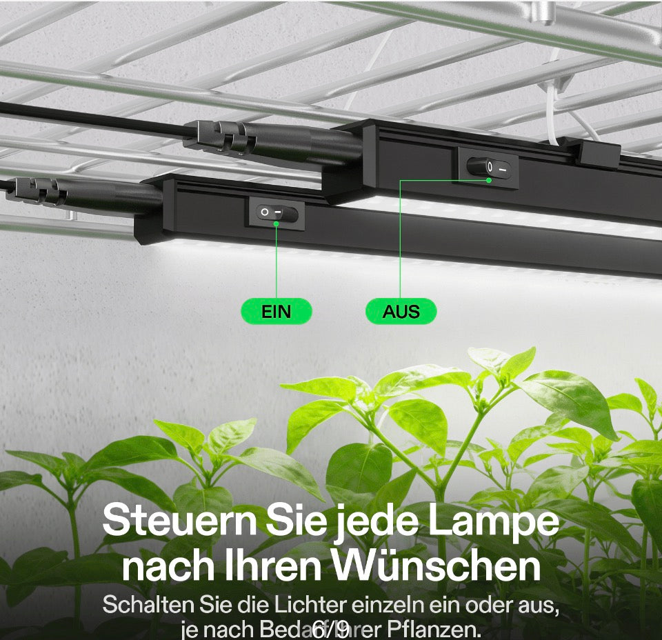 T5 Linear Vivosun LED Pflanzenlampe 30 cm, 5000K Vollspektrum Grow Light 28W (4 x 7W) mit Timer & Dimmer, Pflanzenlicht für Anzucht, Hydroponik & Indoor Pflanzen, SGS kompatibel, erweiterbar, 4er
Set