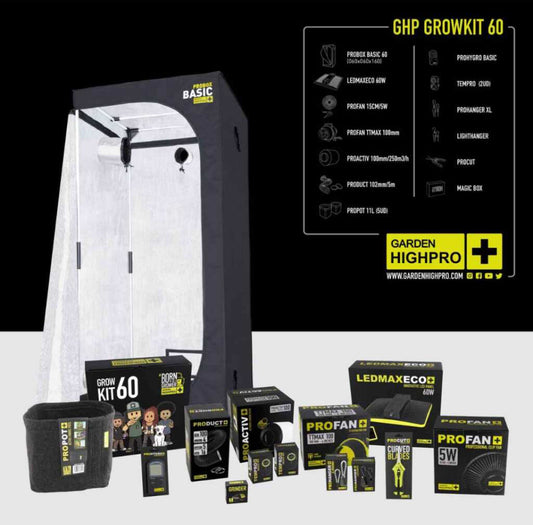 Grow Zelt Set 60x60x160cm | LED mit 60 Watt | Garden Highpro