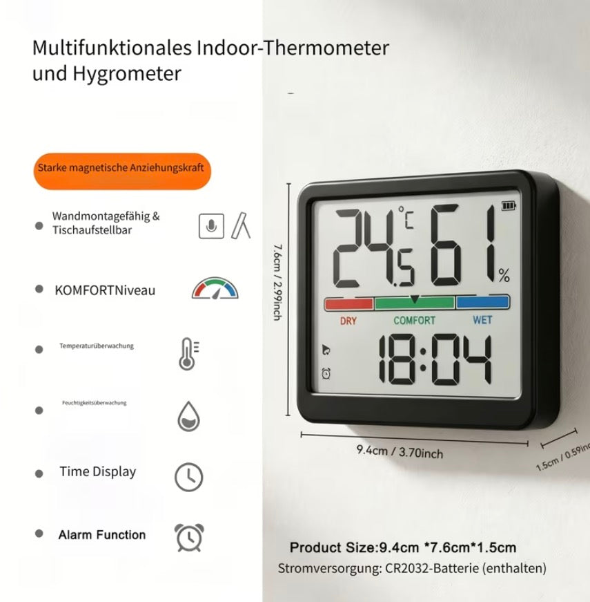LCD-Digital-Temperatur- und Luftfeuchtigkeitsmonitor