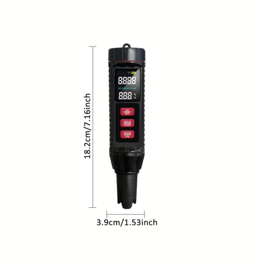 7-in-1 TDS/EC/PH/SALZ/TEMPERATUR/S.G./ORP Multifunktions-Wasserqualitätsteststift
