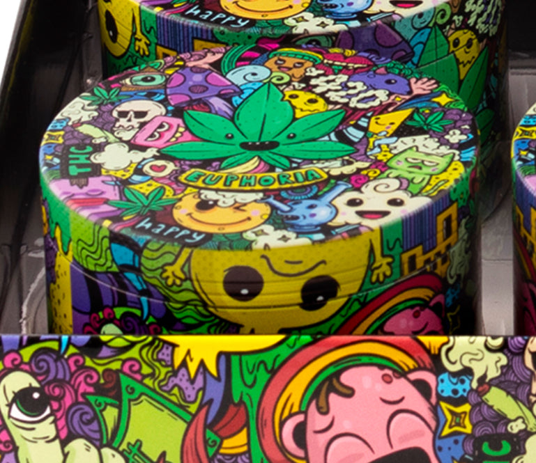 Euphoria Metal Grinders in 63 mm - 4 teilig, Whimsical