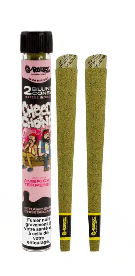 G-Rollz "The Dog" +  "Cheech & Chong" Terpene Infused Herbal Blunt Cones, 2 Stück